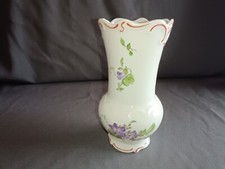 PGH Friedrichshain Porzellan Vase handgemalt Blumenmotiv DDR
