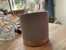 Tischleuchte skandinavisches Design - modern Grau Betonoptik aus Samt Neuwertig