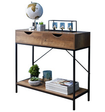 Konsolentisch 2 Schubladen Holzregal Flur Aufbewahrung Side Schreibtisch Möbel Schlafzimmer