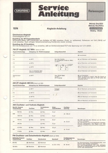 Grundig melody boy 600 - grundig,