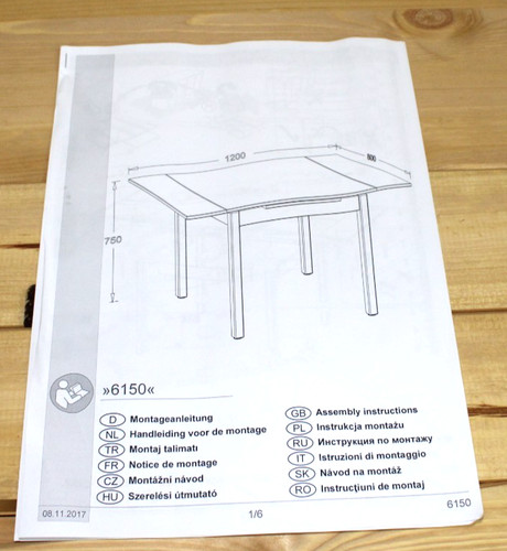 Maike esstisch gebeizte - -,