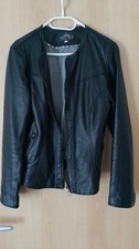 Damen Lederjacke, schwarz