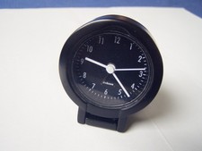 dokson runder, schwarzer Quartz-Reisewecker aufstellbar, lauffähig