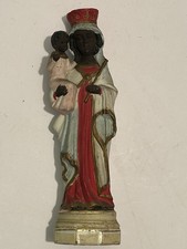 Schwarze Madonna von Altötting alte Porzellanfigur 18 cm