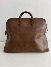 Original Hermès Bugatti Bolide Vintage Handtasche Tasche Leder Braun Cognac