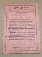 Anhängerbrief BRD Camping Wohnanhänger einachs. Sprite VC 305 EZ 1965 Oldtimer