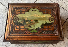 Alt Blechdose Truhe Jugendstil