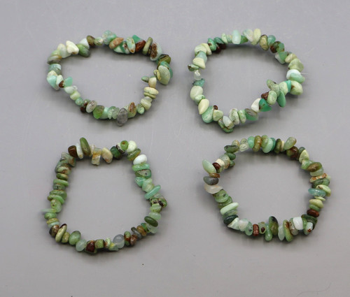 Chrysopras splitterarmband - chrysopras,