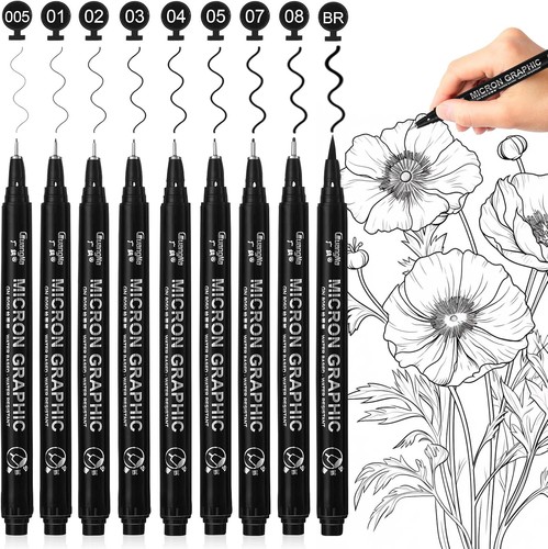 Schwarz fineliner stifte 9 - schwarz,