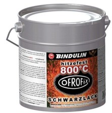 Bindulin Ofrofix schwarz, hitzefest 800°C - mattglanz, Ofenrohrlack, Felgenlack
