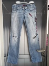 Jeans 30 Miss Sixty Luxury Virgin Prunes Blau Pailletten Blitz Rarität Sammler
