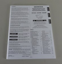 Betriebsanleitung / Handbuch Honda Motor GX120 / GX160 / GX200 Stand 2014