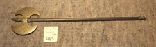 Kleinkunst Nr. 465, Axt, Doppelaxt, Wanddekoration, Messing, älter, 42 cm