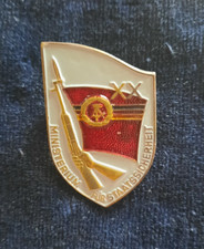 Erinnerungsabzeichen DDR Stasi MfS " 20 Jahre Ministerium für Staatssicherheit"