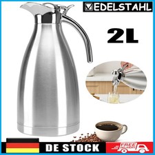 Thermoskanne Edelstahl 2 Liter Isolierkanne Kaffee Tee Kanne Fortschrittlich