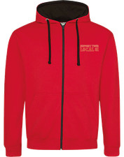 81 Support HOODIE „SUPPORT YOUR LOCAL 81  - BIG RED MACHINE SAARBRUECKEN“ in rot