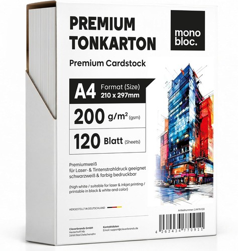 120 blatt papier - papier, 200g/m²