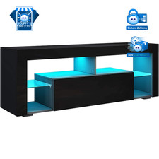Lowboard Schwarz mit LED
