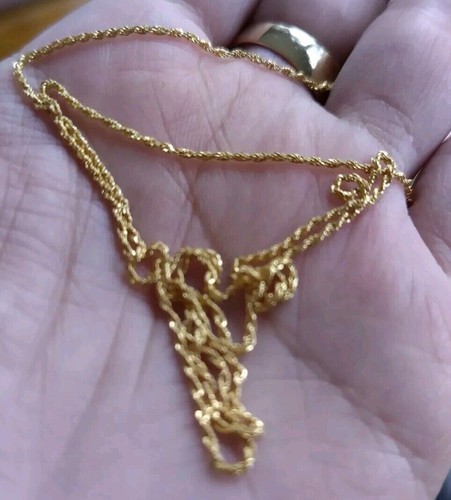 Massiv 18k gelbgold halskette - massiv,