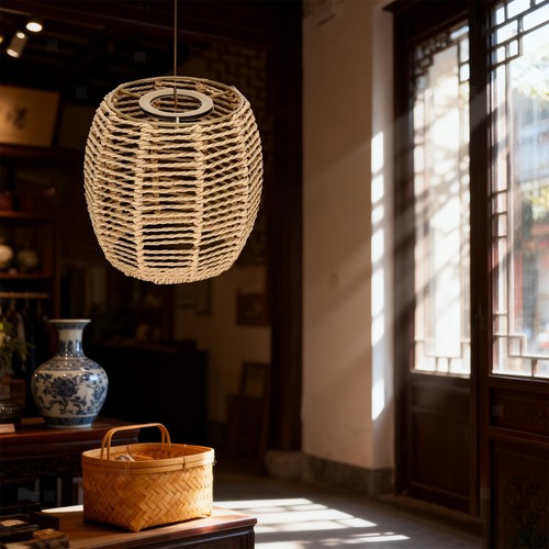 Rattan lampenschirm für - rattan, e27