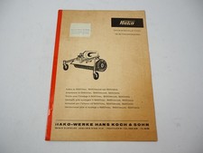 Hako Kehrmaschine Anbau für Hakotrac Hakorecord Hakorette Betriebsanleitung
