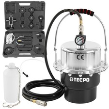 TECPO BREMSENENTLÜFTUNGSGERÄT 5L PROFI DRUCKLUFT BREMSENENTLÜFTER + KFZ ADAPTER