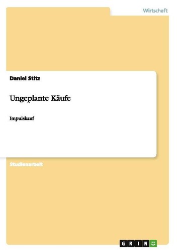Ungeplante käufe daniel stitz - käufe,