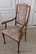 6x Selva Esszimmerstühle, Massivholz, Federkern, Nussbaum