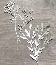 Stanzschablonen Set Zweig Beeren duo XL Äste , 4,5x11cm & 5x11 cm, 2-tlg.