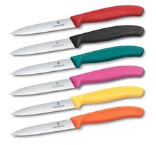 6 x Küchenmesser Victorinox Tomatenmesser Messer Frühstücksmesser . bunt welle