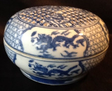 China DRACHE blau weiß