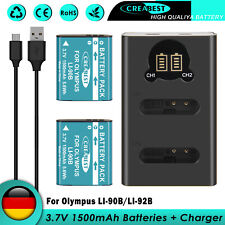 2Pcs LI-90B LI-92B Akku +