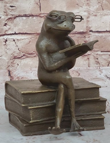 Bronze frosch figur - bronze,