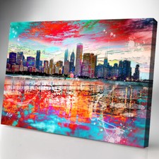 Skyline City Städte Bunt