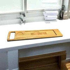 Badewannenablage aus Eichenholz Ablage Halterung Badewannentablett Wannenablage