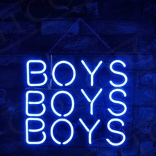 Boys Boys Boys Neon Sign Bier Bar Wandbehang Neonschild Nachtlicht Dekor 10"x10"