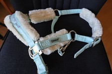 Eskadron Halfter mit Fell Größe P2 in hellblau