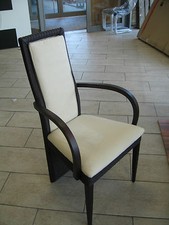 Alvico Stuhl  Modell 307 mit Armlehne Korb geflochten beige braun