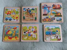 Kinder Holzpuzzle Set (Goki