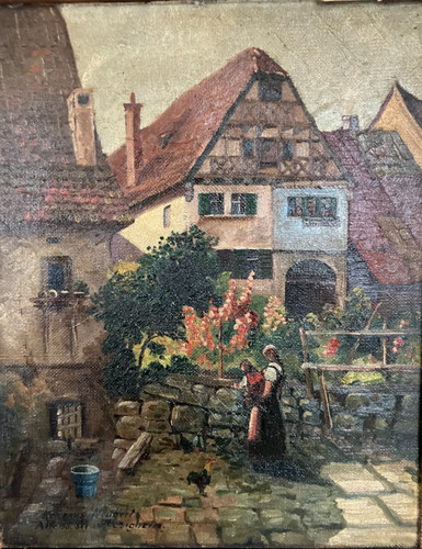 Altes ölgemälde leinwand - leinwand, 40