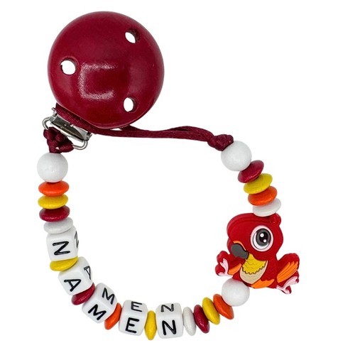 Schnullerkette mit wunschnamen - schnullerkette,