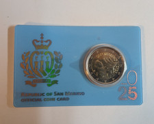 Coincard mit 2 Euro Kursmünze San Marino 2025 BU + Wappen / Marinus +
