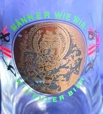 Wicküler  Bierglas Goldrand 0,2 L," MÄNNER WIE WIR  WICKÜLER  BIER "  gebraucht 