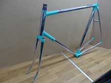 SELTENER CHROM BIANCHI 61cm 70er Jahre ROAD RAHMEN GIPIEMME AUSFALLENDEN