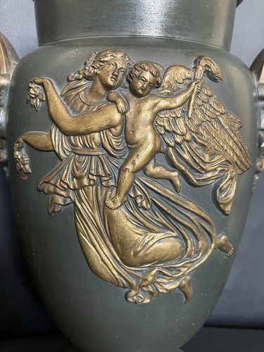 Antike vase keramik bronziert - keramik,