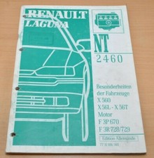 RENAULT Laguna X 560 56L 56T F3P F3R 670 728 729 Motor 1996 Werkstatthandbuch