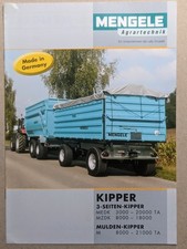 Mengele Anhänger 3-Seiten Kipper Muldenkipper Prospekt Traktor Schlepper Bulldog