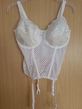 Weißes Mieder  / Corsage  Weiß  85 E