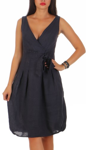 Damen leinenkleid sommerkleid - damen,