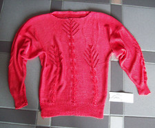 UNIKAT?HANDARBEIT selbstgestrickt Damen Pullover S/M 36/38-40 ?% Maulbeerseide